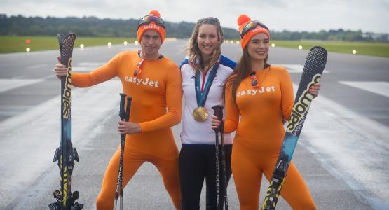 A gold medal campaign takes flight